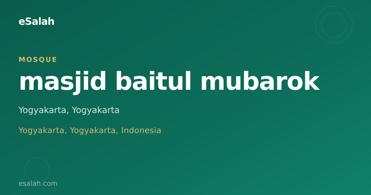 Baitul Mubarok Mosque: Where Every Step Counts in Worship